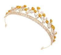 CRAFTHROU Delicate Rose Crown Headpiece Bridal Flower Crown Headband Stable Design for Graduation Time Weddings and Christmas