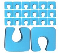 CRAFTHROU Disposable Single Toe Spacers Foam 200pcs for Pedicure Blue Toe Separators Soft Surface to Foot Posture for Beauty Shop and Office Use