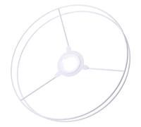 CRAFTHROU DIY Lampshade Frame Ring, 35Cm Diameter Iron Lamp Shade Support Hemp Rope, Circular Frame for Hanging and Table Lamp Accessories