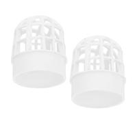 CRAFTHROU Downspout Mesh Gutter Guard 2Pcs Plastic Leaf Screen Round Drain Cover for Garden Drain Protection Outdoor Use