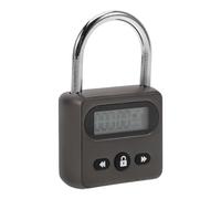 CRAFTHROU Electronic Timer Lock Zinc Alloy Silver Micro USB Rechargeable Intelligent Lock for Exam Candidates and Students Home Use