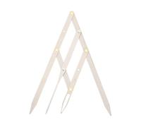 CRAFTHROU Eyebrow Measuring Ruler with Three-point Positioning Golden Ratio Stainless Steel Easy to Use Eyebrow Ruler Tool and Shaping