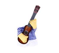 CRAFTHROU Funny Dog Playing Guitar Costume Easy to Put on Long-lasting Use Cotton Material for Pets for Photo Taking and Festival Parties