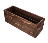 CRAFTHROU Garden Planter Box Resistant to Outdoor Elements, Compact Design Rectangular Wooden with Rustic Natural Wood Look for Balcony and Railing Use, for Vegetables and Succulents