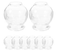 CRAFTHROU Glass Fire Cupping Jar 8Pcs Thickened Vacuum Cupping Cups Set for Home Therapy and Traditional Chinese Massage Tool Sturdy Anti-Slip Design Relaxation and Relief