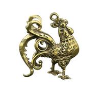 CRAFTHROU Golden Brass Rooster DIY Pendant Keychain Charm, Does Not Fade, Convenient for DIY Production and Hanging, Retro Style for Creative Keychain Accessories