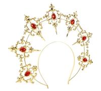 CRAFTHROU Golden Metal Goddess Headband with Decorative Effect and Versatile Use, Chic Lolita Headpiece for Cosplay Party and Other Occasions