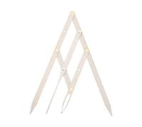 CRAFTHROU Golden Ratio Easy to Use Eyebrow Measuring Ruler Stainless Steel Three-point Positioning Tool for Accurate Eyebrow and Lip Shape Drawing Silver
