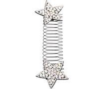 CRAFTHROU Hair Finishing Fixer Comb Designed to Hold Hair Tightly for Women and and Resin Material White Colour