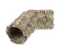CRAFTHROU Hamster Tunnel Handmade Natural Grass Nest Cozy Hideout for Small Mammals Providing Exploration and Exercise Benefits for Chinchillas and Rabbits