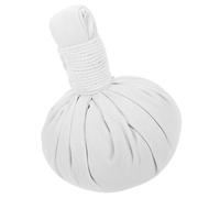 CRAFTHROU Herbal Moxa Ball Hot Compress Portable Massage Tool for Body Relaxation Acupressure Therapy Large Pure White Design for Spa and Home Use