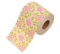 CRAFTHROU Holiday Essential Decoration Bamboo Pulp Toilet Paper Roll with Delicate Patterned Design Soft and Eco-Friendly Tissue Paper Roll for Party and Bathroom Use