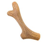CRAFTHROU Interactive Antler Shape Dog Chew Made of Sturdy Wood, Creative Unique Surface Relief Design, for Pet Teeth Cleaning and A Gift for Friends Or Family Who Own A Dog