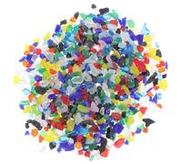 CRAFTHROU Irregular Colored Glass Pieces for DIY Crafts and Art Projects Microwave Kiln Compatible Glass Blocks with Artistic Flair for Making Or Decorating Dishes Or Bowls 1 Bag