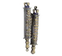 CRAFTHROU Jewish Mezuzah Plaque for Door with Scrolls, Alloy Material, Waterproof and Symbol of Blessing and Protection, Suitable for Shops and Offices, Elegant Home Decor with Unique