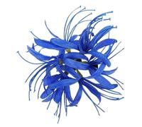 CRAFTHROU Large Hair Claw Clip for Women, Practical Plastic and Cloth Material Strong Hold, Delicate Blue Design, for Thick Hair and Wedding Use