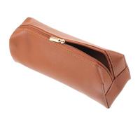 CRAFTHROU Leather Small Pencil Bag with Creative Design, Enough Space and Convenient to Use, Portable Makeup Brush Holder Pouch for Travel and Daily Organising