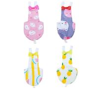 CRAFTHROU Lightweight Pink Fabric Bird Diaper with Beautiful Rabbit Printed Pattern Easy to Put off Suitable for Pigeons and Birds as Comfortable Clothes for Outdoor Use