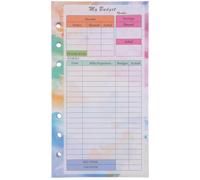 CRAFTHROU Loose-Leaf Binder Paper with 82 Sheets for Expense Tracking and Budget Management, Portable Budget Papers for Travel and Driving Tour Use
