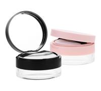CRAFTHROU Loose Powder Containers and Built to Last Portable 2pcs with Puff and Mirror, 20g Plastic Makeup Powder Boxes, Multi-Functional for Travel the Go Makeup