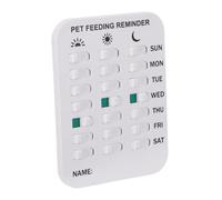 CRAFTHROU Magnetic Sliding Pet Feeding Reminder Chart for Dogs and Cats, Daily Feeding and Medication Tracker, Abs Material, 16x12cm, Indoor Pet Care Tool to Prevent Overfeeding