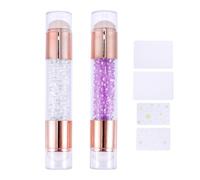 CRAFTHROU Manicure Stamper Easy to Use Silicone 2pcs Nail Art Seal Dual Head DIY Manicure Tool Skin Friendly for Home and Salon Use