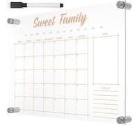 CRAFTHROU Memo Board Simple Sign with Acrylic Erasable Multifunctional Stylish Design and for Decorative Weekly Plan Message Board Office and Notification Notice Use