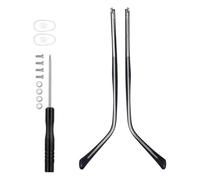 CRAFTHROU Metal Eyeglasses Replacement Temples Arms, Black Metal Eyeglass Arms Sturdy Frame Protection and Comfortable Fit to Prevent Rubbing against Eyes and Face