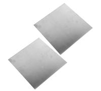 CRAFTHROU Metal Plate with Uniform Thickness and Smooth Mill Finish 2pcs Flat Stainless Steel 100x100x2mm Square Sheet for Industrial Fabrication and Metalworking Projects