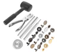 CRAFTHROU Metal Snap Buttons Kit with Multi-Compartment Storage Box for DIY Crafts with, 120 Pieces 4 Setting Tools Copper Zinc Alloy Snap Fasteners Clothing and Shoes Garment
