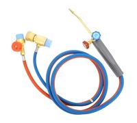 CRAFTHROU Micro Propane Gas Torch Oxygen and Propane Welding Brazing Soldering Torch Copper Rubber Flexible Hose Adjustable Flame Lightweight