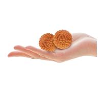 CRAFTHROU Mini Durian-Shaped Wooden Hand Massage Balls Set for and Pressure Point Relief 1.6 Inch Handheld Tool
