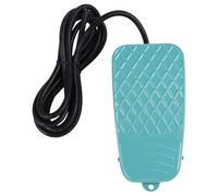 CRAFTHROU Momentary Foot Pedal Switch Foot Operated Controller Blue with Anti-skid Aluminium Surface and Cable Stable Performance for Machine Tools and Equipment
