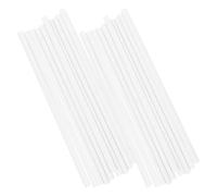 CRAFTHROU Office Slide Binder Bars 20 Pack White Plastic A4 8Mm Capacity for Report Covers and Document Filing Sets