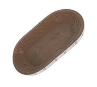 CRAFTHROU Oval Cat Scratching Board and Nest Bed Made from Corrugated Cardboard Suitable for Indoor Cats to Scratch and Rest Comfortably