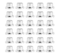 CRAFTHROU Perfume for 15mm 30pcs Bottle Caps Collar Metal Replacement Fragrance Bottles with Chrome Finish Enhanced Protection and Upgraded Seal for DIY Repair