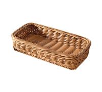 CRAFTHROU Plastic Fruit Basket and Household Cutlery Holder Lightweight Practical Design in Brown, for Casual Occasions and Holidays Storage