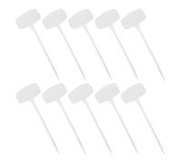 CRAFTHROU Plastic Plant Labels Simple Design T-Type 10pcs Garden Identification Stakes for Easy Classification and Practical Use Outdoors for Vegetable Garden and Plants