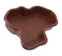 CRAFTHROU Plastic Turtle Pool Large with Landscape Ornament for Tortoise Bathing and Feeding Water Basin Suitable for Reptile Habitat