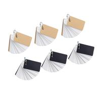 CRAFTHROU Portable Loose-leaf Notepads Paper Material 6pcs with Blank Paper Memory Cards for Students, for School Notes and Revision