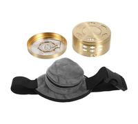 CRAFTHROU Portable Moxa Box with Adjustable Straps and Velvet Cloth Cover, Brass Hollow Design for Heat Therapy to Soothe Discomfort on Shoulders and Body Parts, for Home and On-the-go Use