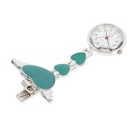 CRAFTHROU Portable Nurse Fob Pocket Watch Green Metal Alloy Pendant Design with Large Dial Stylish and Pretty Hanging Pocket Watch for Professionals Suitable for Nurses and Doctors
