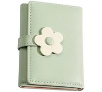 CRAFTHROU Portable Pu Leather Wallet Purse with Flower Pattern, Simple and Fashionable Korean Style, Compact Organizer for Home and Office Use