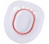 CRAFTHROU Portable Toilet Bidet for Pregnant Women and Elderly with Space Saving Design and Human Hips Imitation, White Pp and TPR Material for Daily Healthy Cleansing and Anti-Fainting Use