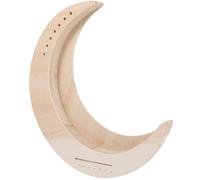 CRAFTHROU Portable Wooden Lyre Harp with 7 Metal Strings for Beginners, Moon Shape with Rounded Edges, Melodious and Bright Sounds, Creative Musical Instrument for Easy Playing