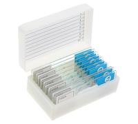CRAFTHROU Professional Glass Microscope Prepared Slides for Scientific Study and Teaching with Box, User-friendly Design and Clearly Display Cell Structures for Students in Schools