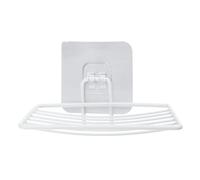 CRAFTHROU Punch-free Stainless Steel Soap Rack with Strong Bearing Capacity and Fresh Simple Design, White Soap Dish Holder for Bathroom and Kitchen to Prevent Bacterial Growth