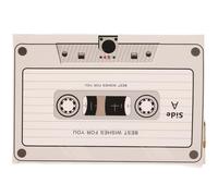 CRAFTHROU Recordable Cassette Tape Greeting Card Retro Paperboard Design with 30 Seconds Audio Recorder for Special Days like Birthdays and Anniversaries