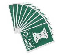 CRAFTHROU Recycle Stickers 10Pcs Bold Vinyl Food Waste Trash Bin Labels for Indoor Use Quick Installation, Waste Sorting for Home and Office