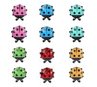 CRAFTHROU Refrigerator and Lovely Seven-star Ladybug Design for Decoration 12pcs Cute Ladybug Fridge with Magnetic Back for Refrigerator